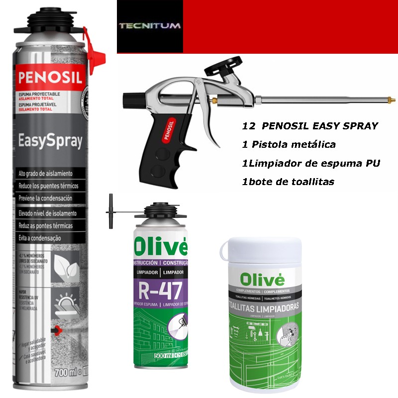 Espuma de poliuretano proyectable PENOSIL Easyspray 700 ml